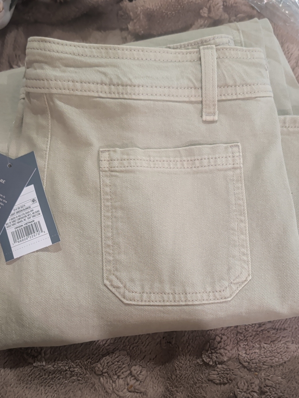 Universal Thread Sailor Straight Leg Jeans Olive Light Green Women's Size 10 NWT